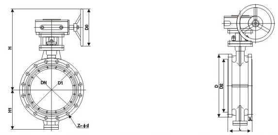 D643H氣動(dòng)法蘭連接金屬(shǔ)密封蝶閥